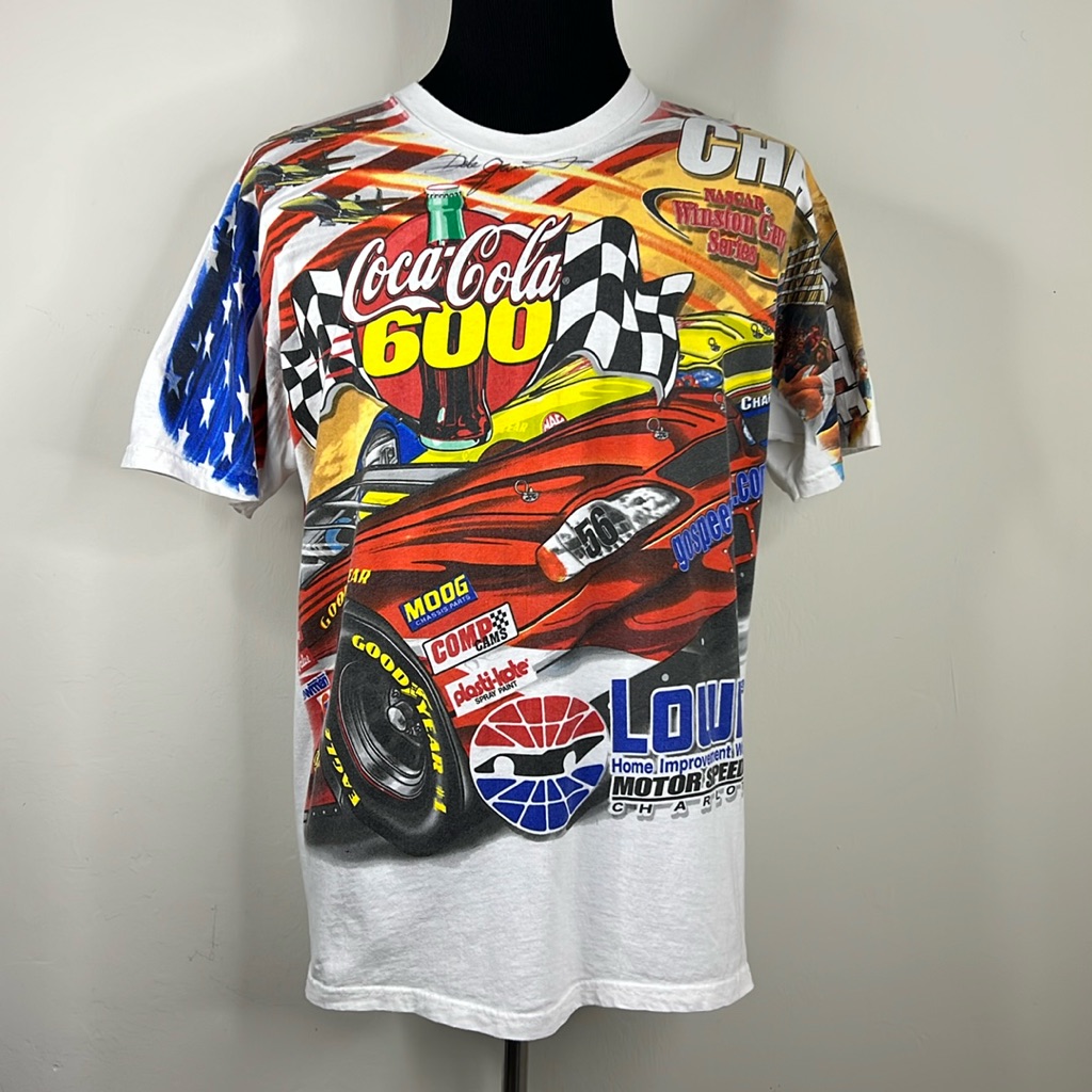 Hase Authentics Nascar Charlotte Signed Dale Earnhardt Tee M